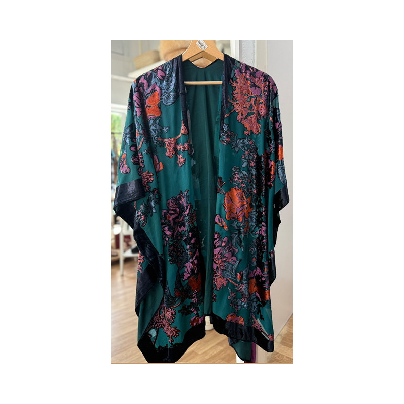 Kimono seda estampado