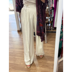 Pantalón lino cruce