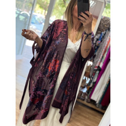 Kimono seda estampado