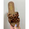 Sandalia plana leopardo