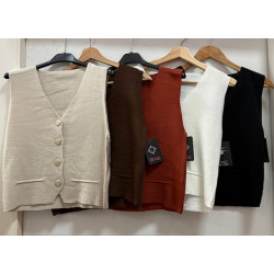 Chaleco punto botones