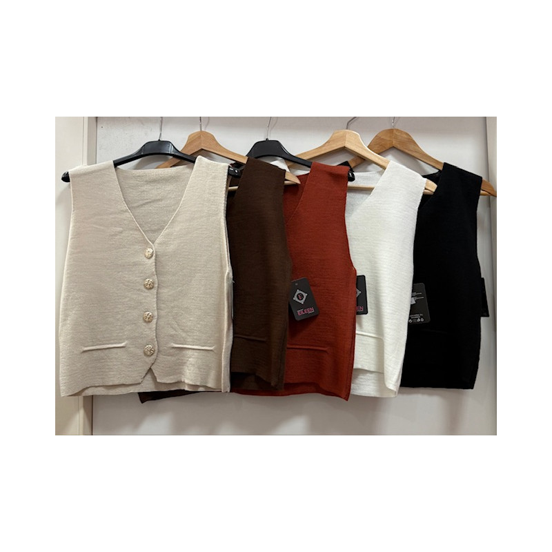 Chaleco punto botones