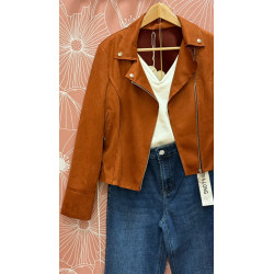 Chaqueta ante flecos