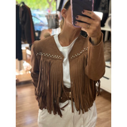 Chaqueta ante flecos