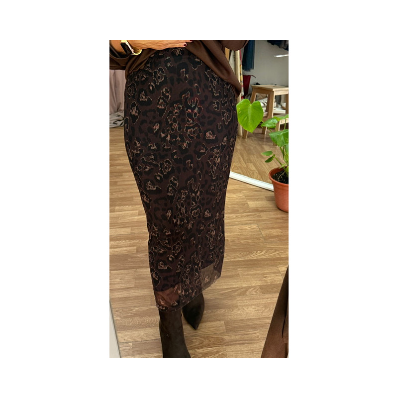 Falda animalprint gasa