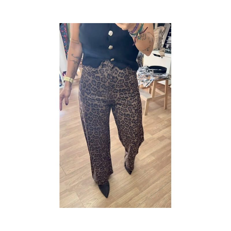 Pantalón animalprint antelina