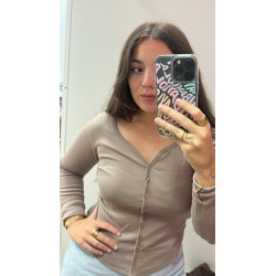 Camiseta botones manga larga