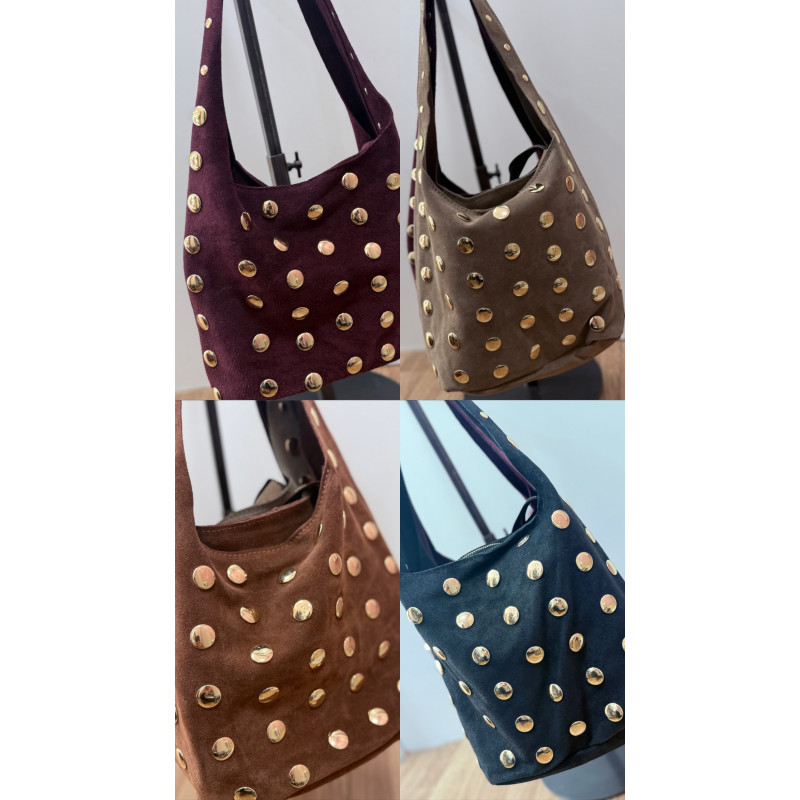 Bolso antelina tachuela