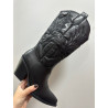 Bota cowboy negra