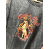 Camiseta oversize gris lavado