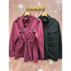 Chaqueta solapa ante