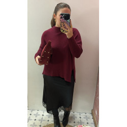 Falda encaje asimetrica