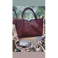 Bolso piel burdeo