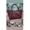 Bolso piel burdeo