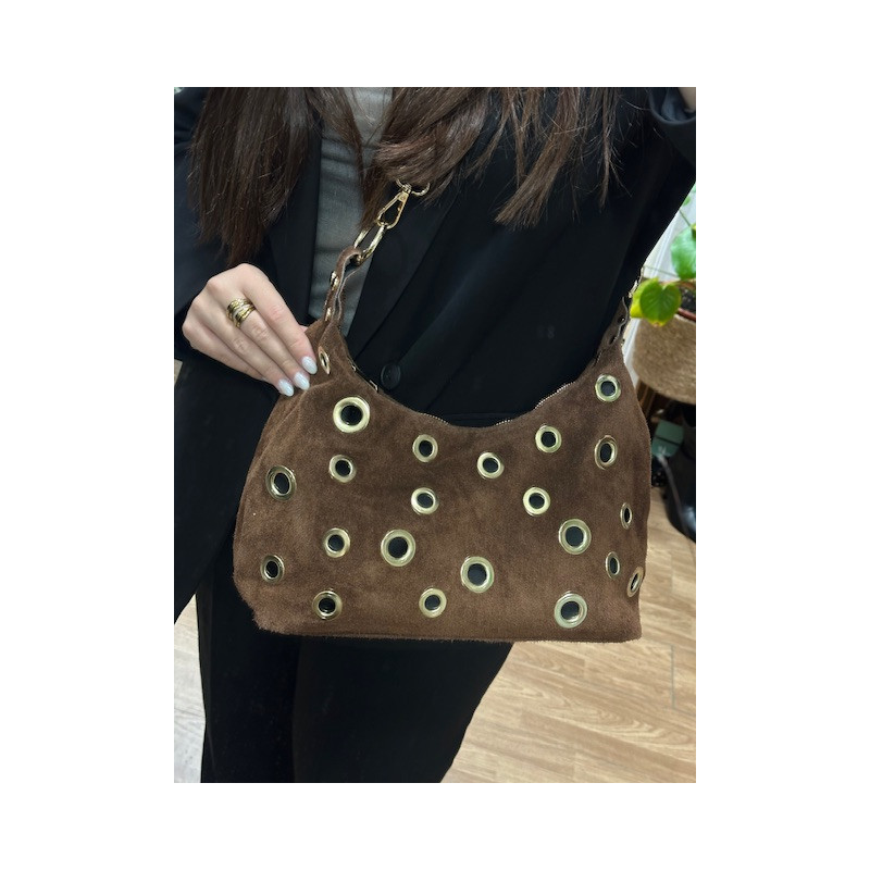 Bolso piel tachuelas