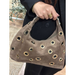 Bolso piel tachuelas