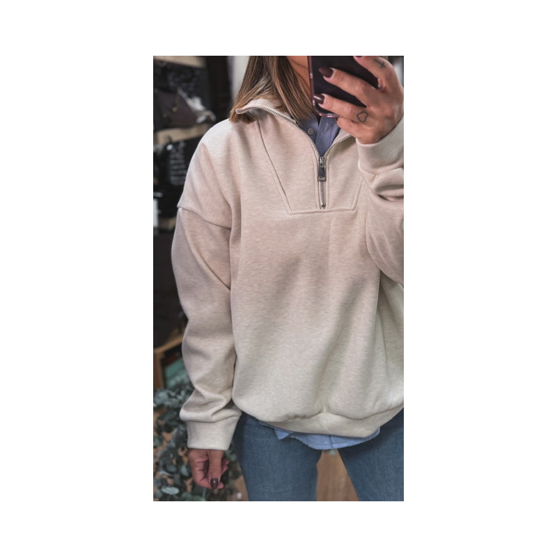 Sudadera cremallera punto
