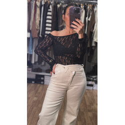 Top encaje asimétrico