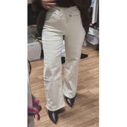 Pantalón tiro alto cruce