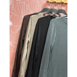 Vestido punto encaje