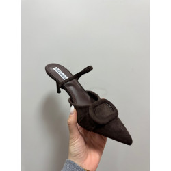 Zapato tacón pico antelina