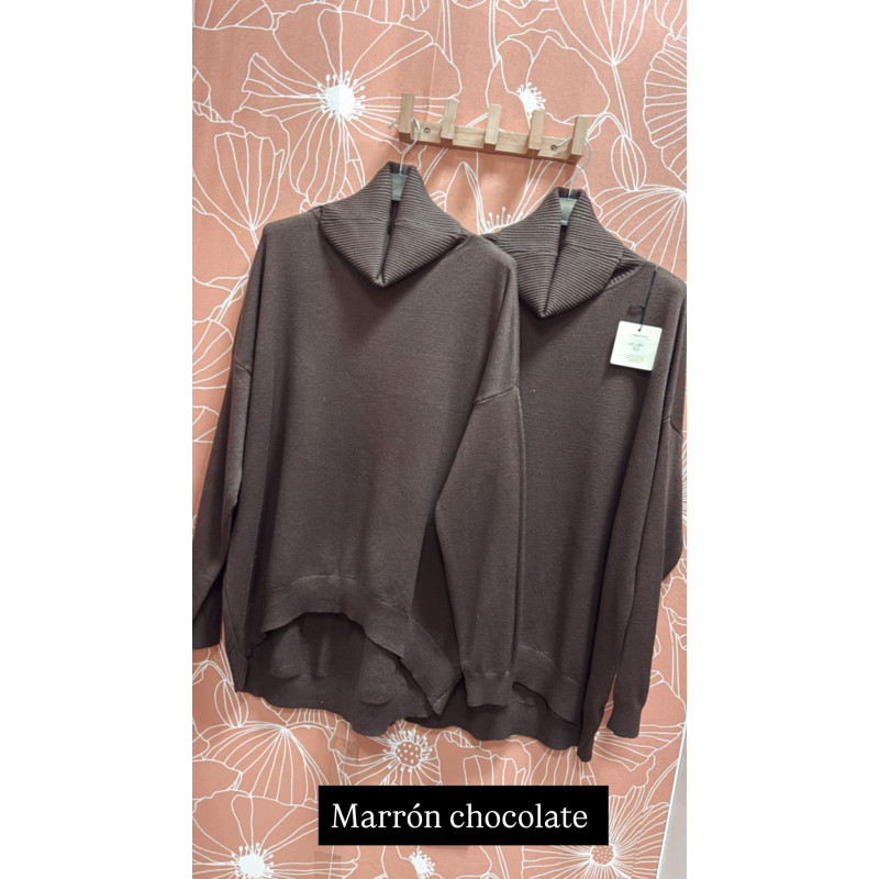 Jersey punto cuello vuelto