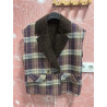 Chaleco cuadros borreguito