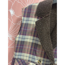 Chaleco cuadros borreguito