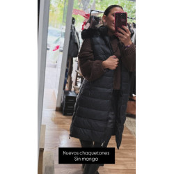 Abrigo acolchado sin mangas