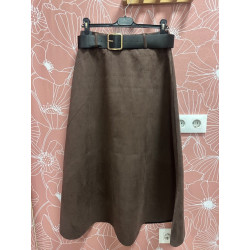 Falda marrón antelina