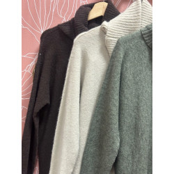 Jersey cuello vuelto maxi