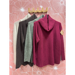 Jersey cuello vuelto maxi