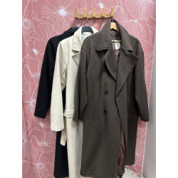 Abrigo marrón oversize lazada