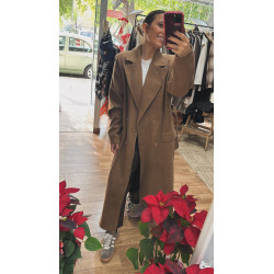 Abrigo marrón oversize lazada