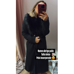 Abrigo cuello pelo lazada