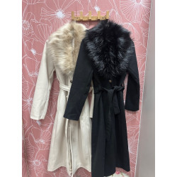 Abrigo cuello pelo lazada