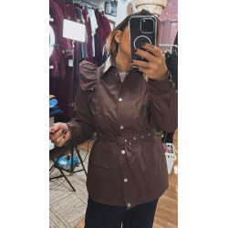 Chaqueta gabardina volante