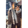Chaqueta antelina pelo