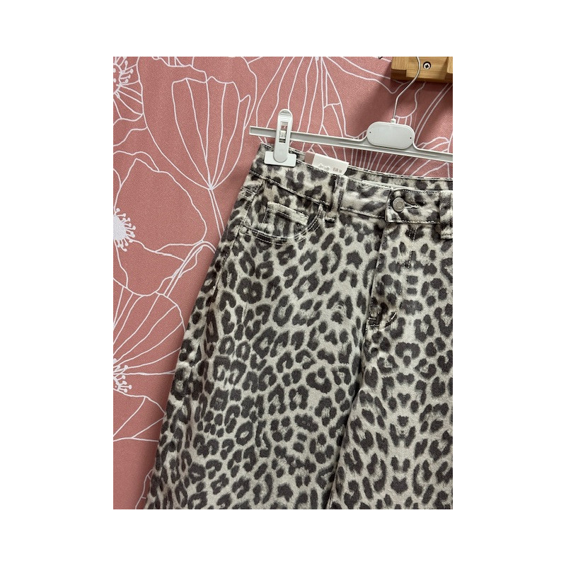 Pantalón recto animalprint