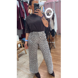 Pantalón recto animalprint