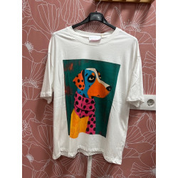 Camiseta perro lunares