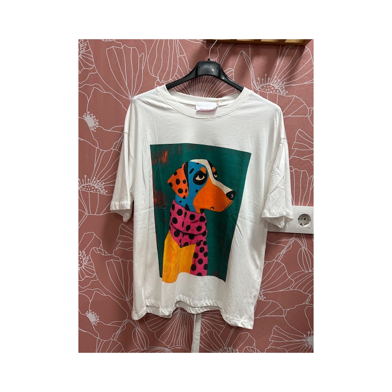 Camiseta perro lunares