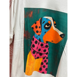 Camiseta perro lunares