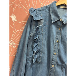 Camisa vaquera volante