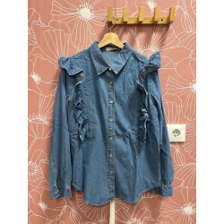 Camisa vaquera volante