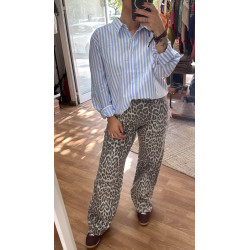 Pantalón leopardo recto