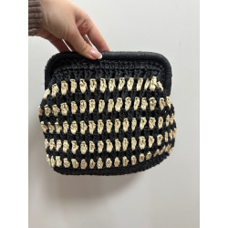 Bolso rafia estampado pequeño