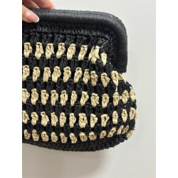 Bolso rafia estampado pequeño