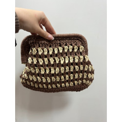 Bolso rafia estampado pequeño