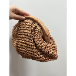 Bolso rafia marron